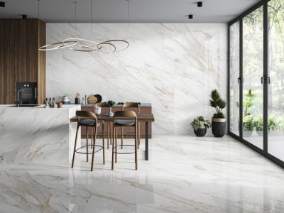 Glazed porcelain tiles